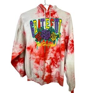 Grateful Not Hateful Streetwear Tie-Dye Hoodie Men’s M MINTY Dead